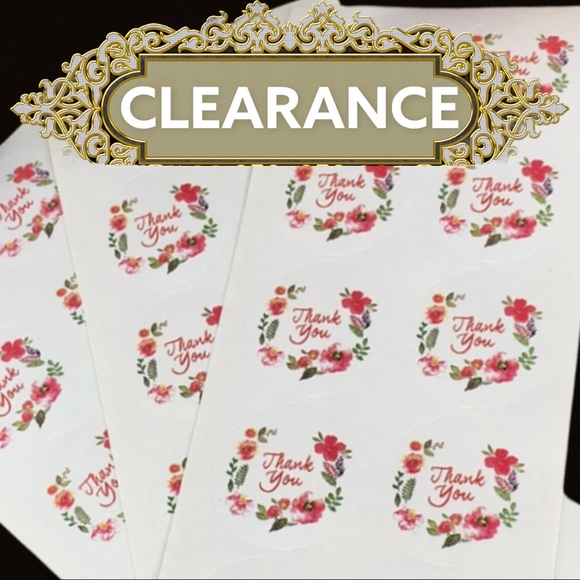 Other - 30 1” inch Round Thank You Stickers CLEARANCE